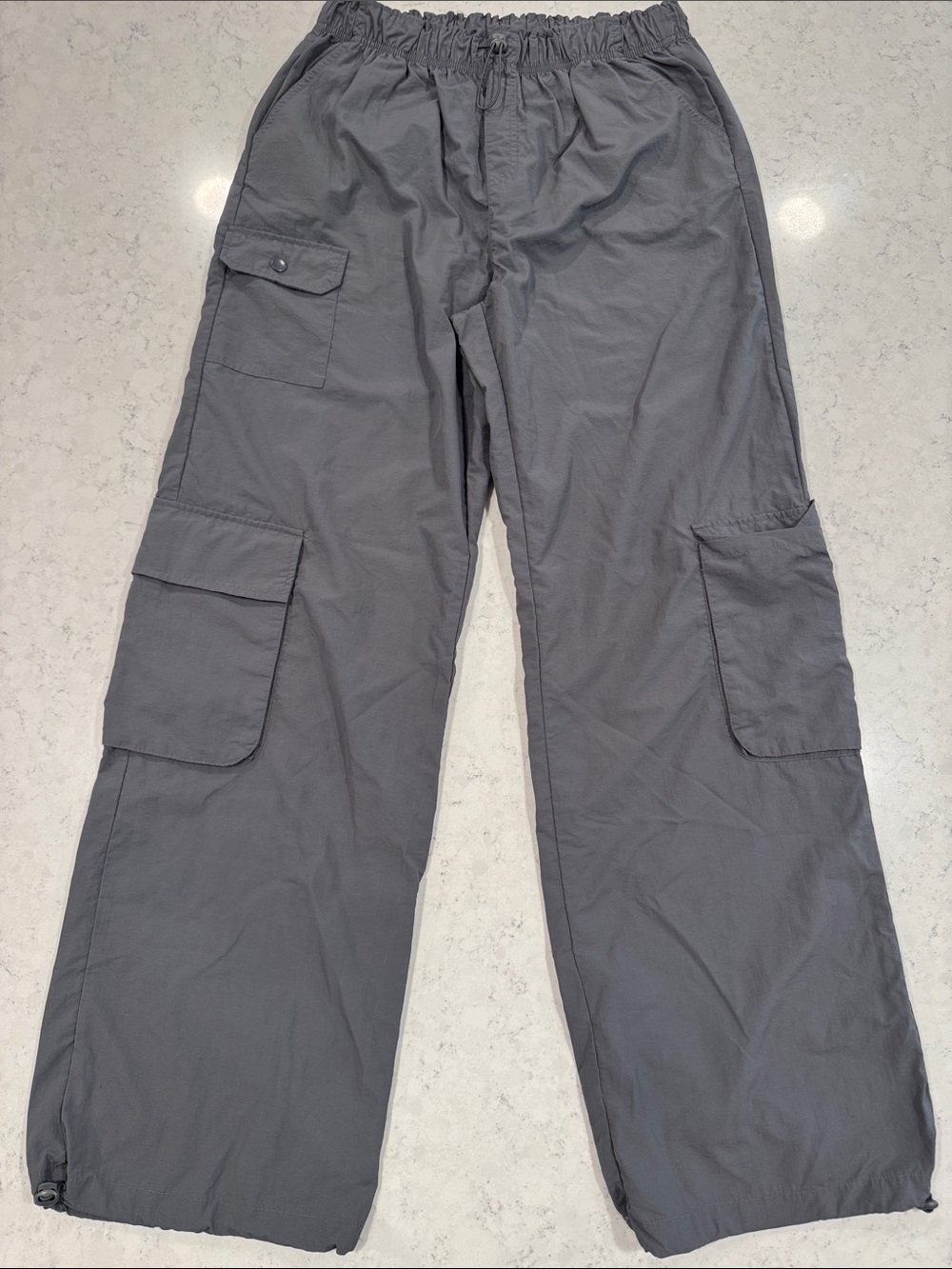 Love Tree Parachute Cargo Utility Pants Pockets Nylon Women's Large Lightweight